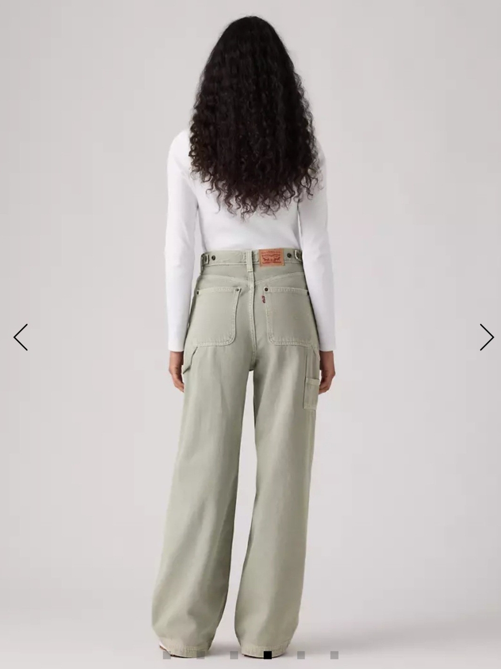 Levi's Cinch Baggie Wide Leg Jeans in Sage Green Size 29